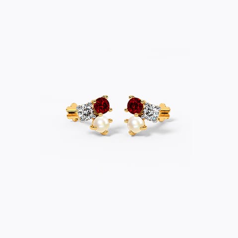 Crimson Charms Gemstone Stud Earrings Crimson Charms Gemstone Stud Earrings