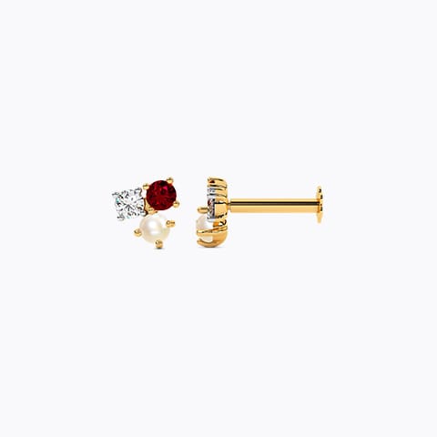Crimson Charms Gemstone Stud Earrings Crimson Charms Gemstone Stud Earrings