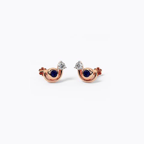 Indigo Trail Gemstone Stud Earrings