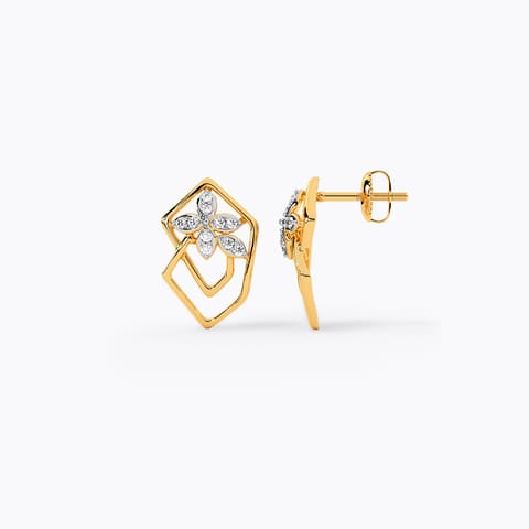 Twirling Petals Diamond Stud Earrings Twirling Petals Diamond Stud Earrings