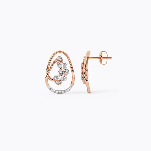 Twirl Spark Diamond Stud Earrings Twirl Spark Diamond Stud Earrings