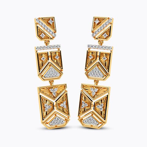 Celebration Comet Diamond Drop Earrings