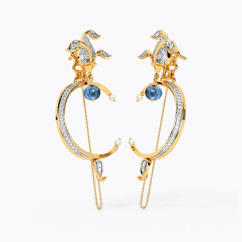 Kalgi Kan Chain Gemstone Earrings Kalgi Kan Chain Gemstone Earrings