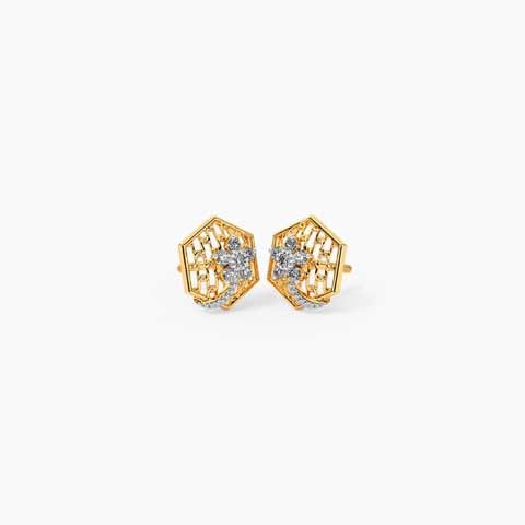 Hexa Delight Diamond Stud Earrings Hexa Delight Diamond Stud Earrings