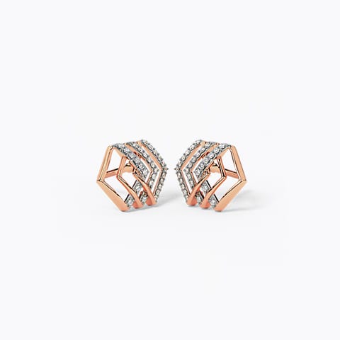 Prismatic Diamond Stud Earrings