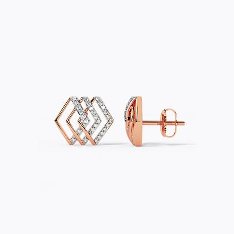 Prismatic Diamond Stud Earrings Prismatic Diamond Stud Earrings