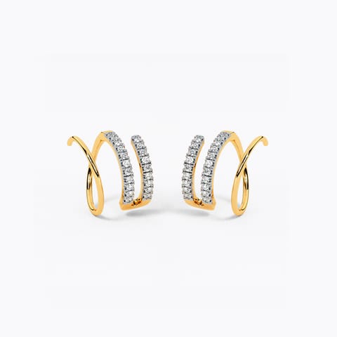 Radiant Multi Piercing Diamond Hoop Earrings Radiant Multi Piercing Diamond Hoop Earrings