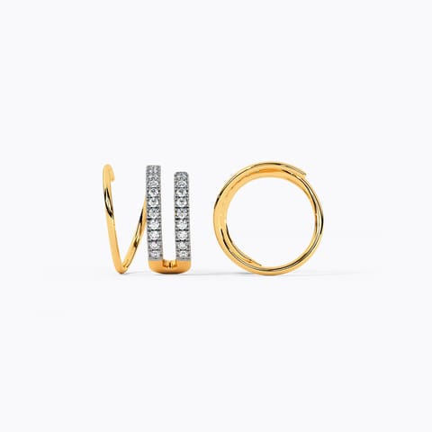 Radiant Multi Piercing Diamond Hoop Earrings Radiant Multi Piercing Diamond Hoop Earrings