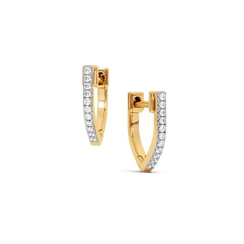 V Hoops Diamond Earrings