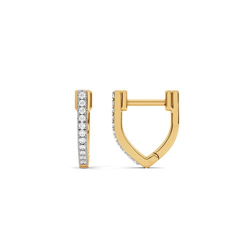 V Hoops Diamond Earrings
