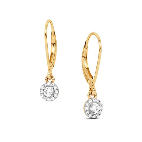 Round Hoops Diamond Earrings