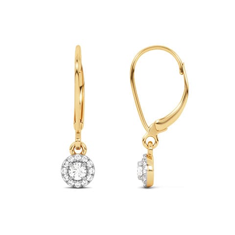 Round Hoops Diamond Earrings