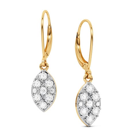 Marqui Dangle Hoops Diamond Earrings