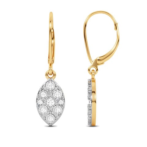 Marqui Dangle Hoops Diamond Earrings
