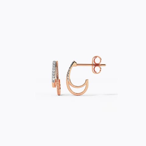 Twin Wave Diamond Hoop Earrings Twin Wave Diamond Hoop Earrings
