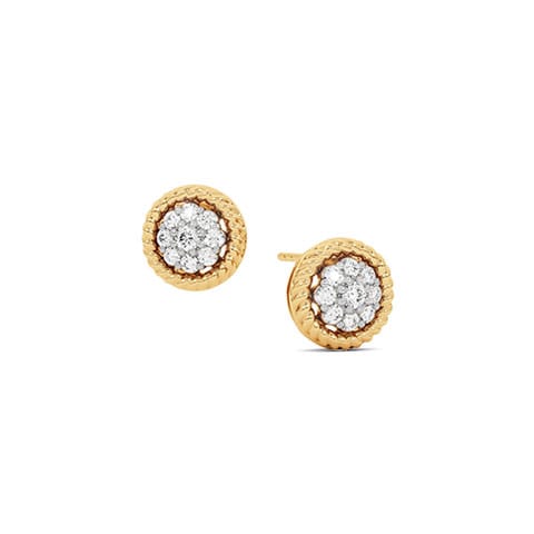 Halo Diamond Stud Earrings