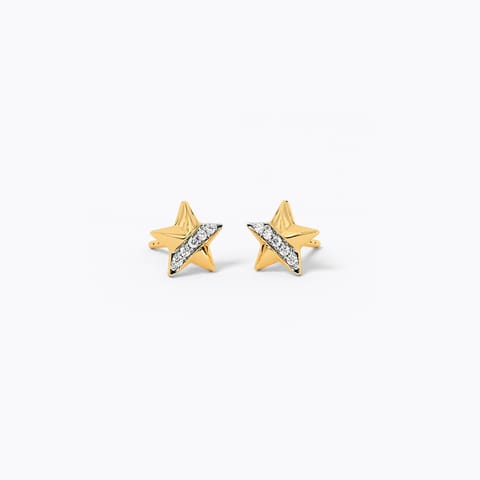 Tiny Star Diamond Stud Earrings