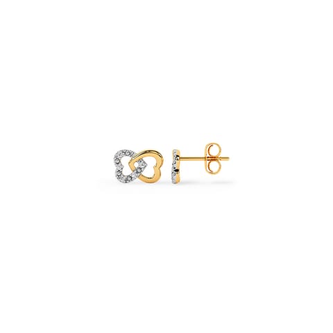 Interlinked Hearts Diamond Stud Earrings Interlinked Hearts Diamond Stud Earrings