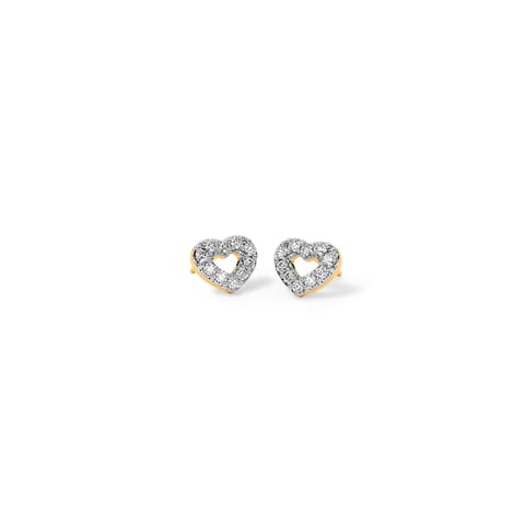 Earrings Tiny Heart Diamond Stud Earrings