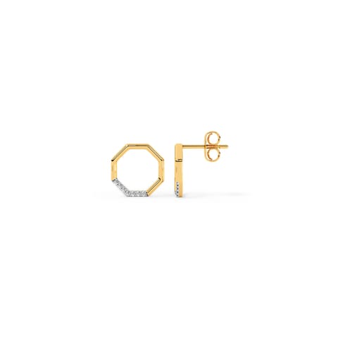 Sleek Hexa Diamond Stud Earrings Sleek Hexa Diamond Stud Earrings