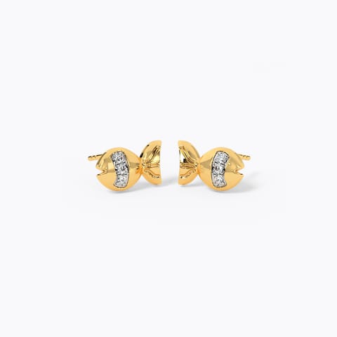 Guppy Fish Diamond Stud Earrings Guppy Fish Diamond Stud Earrings
