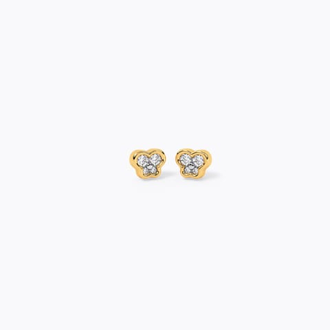 Tiny Fly Diamond Stud Earrings