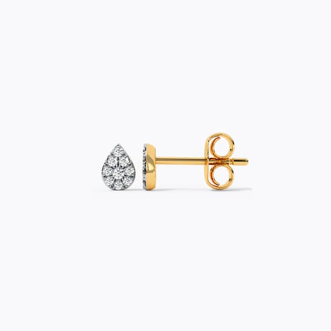Shimmering Pear Diamond Stud Earrings