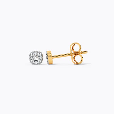 Blazing Cushion Diamond Stud Earrings