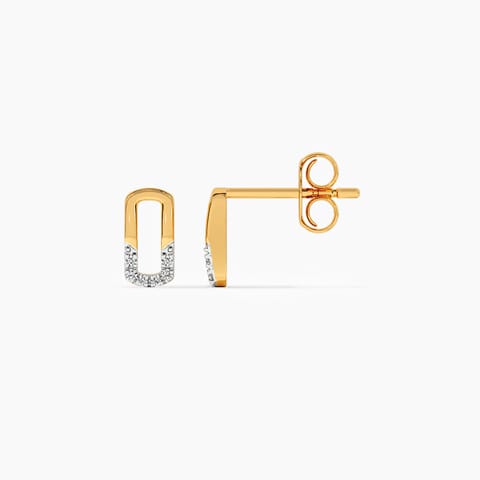 Subtle Square Diamond Stud Earrings Subtle Square Diamond Stud Earrings