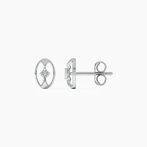 Subtle Ovate Diamond Stud Earrings Subtle Ovate Diamond Stud Earrings
