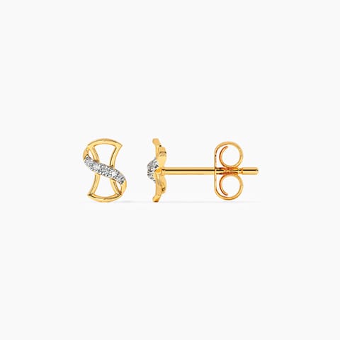 Fusion Line Diamond Stud Earrings Fusion Line Diamond Stud Earrings