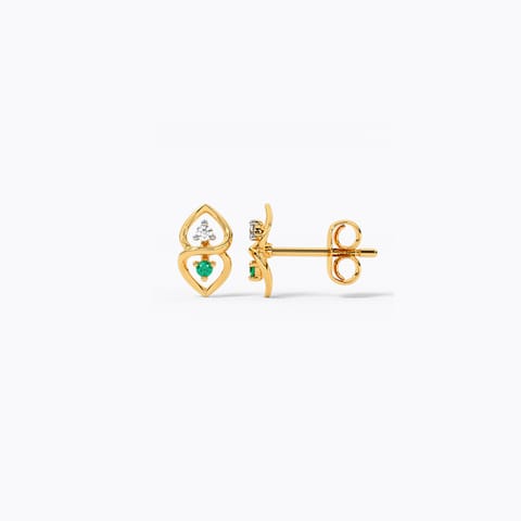 Leafy Link Diamond Stud Earrings Leafy Link Diamond Stud Earrings