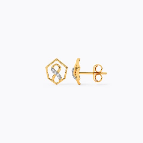 Crisp Ribbon Diamond Stud Earrings Crisp Ribbon Diamond Stud Earrings