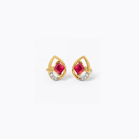 Pearlina Gemstone Stud Earrings