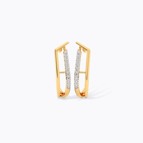 Moderna Diamond Hoop Earrings