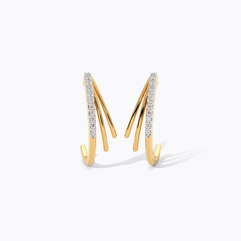Fernline Diamond Hoop Earrings Fernline Diamond Hoop Earrings