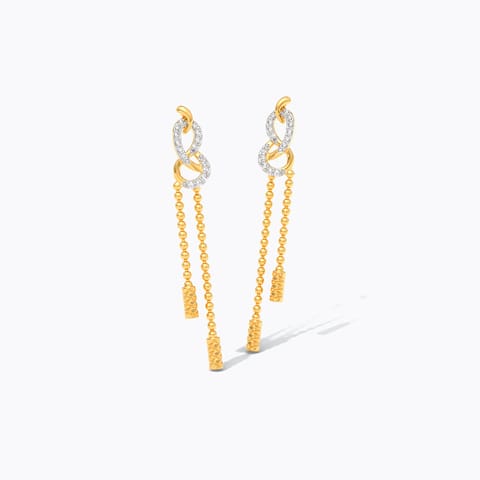 Sparkle Chime Diamond Drop Earrings