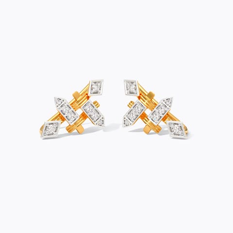 Noir Web Diamond Ear Cuffs