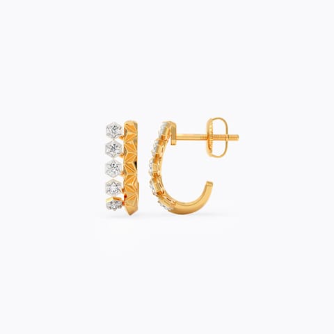 Serene Hex Diamond Hoop Earrings Serene Hex Diamond Hoop Earrings
