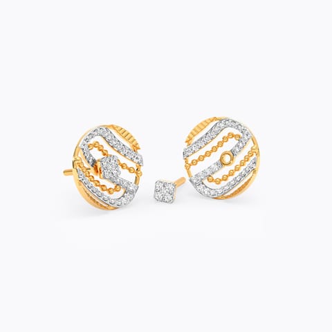Elite Circular Diamond Stud Earrings Elite Circular Diamond Stud Earrings