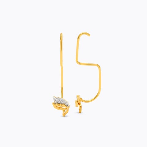 Curling Leaves Diamond Ear Cuffs Curling Leaves Diamond Ear Cuffs