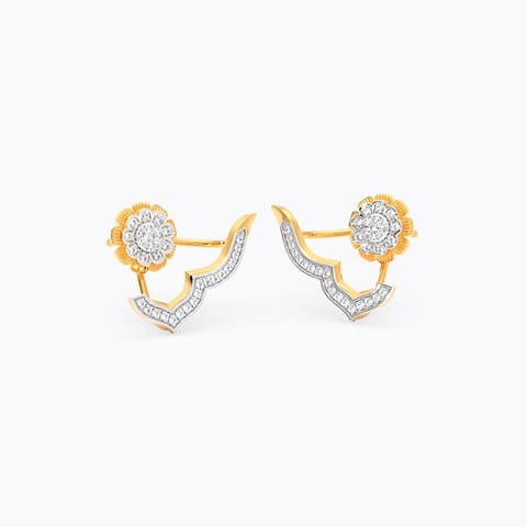 Floral Flux Diamond Stud Earrings Floral Flux Diamond Stud Earrings
