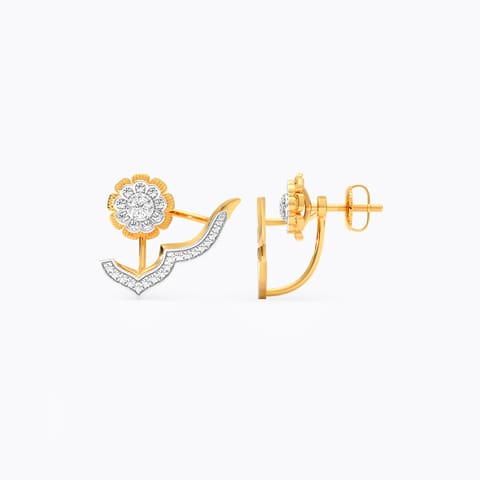 Floral Flux Diamond Stud Earrings Floral Flux Diamond Stud Earrings