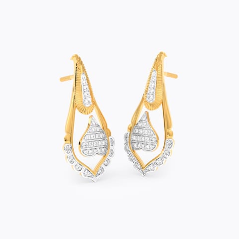 Verdant Frame Diamond Drop Earrings