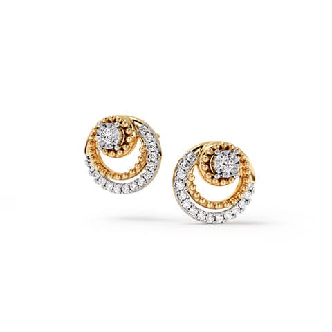 Modern Cluster Diamond Stud Earrings
