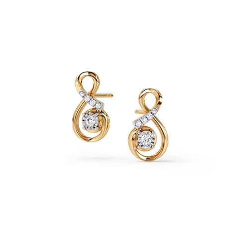 Infini Loop Diamond Stud Earrings Infini Loop Diamond Stud Earrings