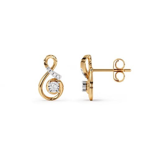 Infini Loop Diamond Stud Earrings Infini Loop Diamond Stud Earrings