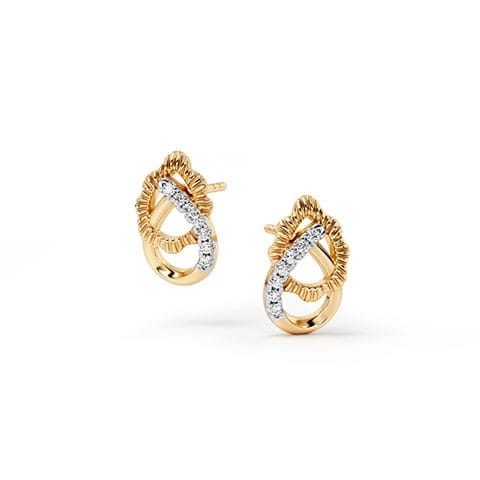 Teardrop Diamond Stud Earrings