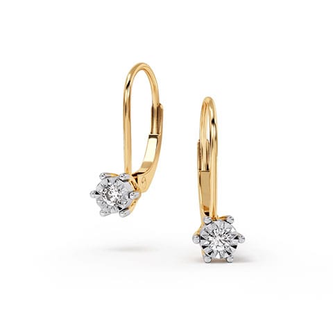 Modern Geometry Diamond Hoop Earrings