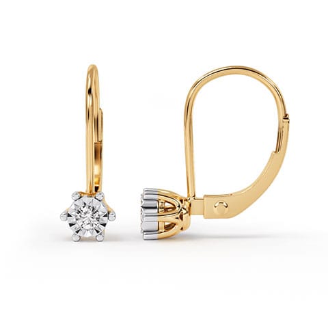 Modern Geometry Diamond Hoop Earrings